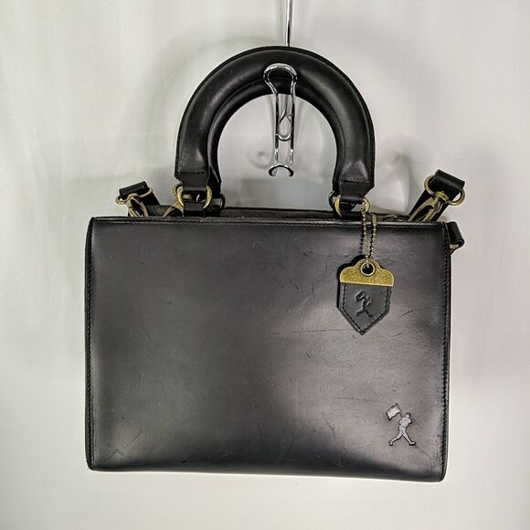 Baseballism Glove Black Leather Purse Shoulder Bag Satchel Structured Luggage - Picture 11 of 13